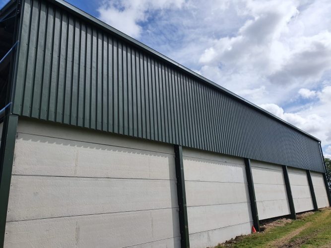 Concrete panels for a grain store in Cambridge